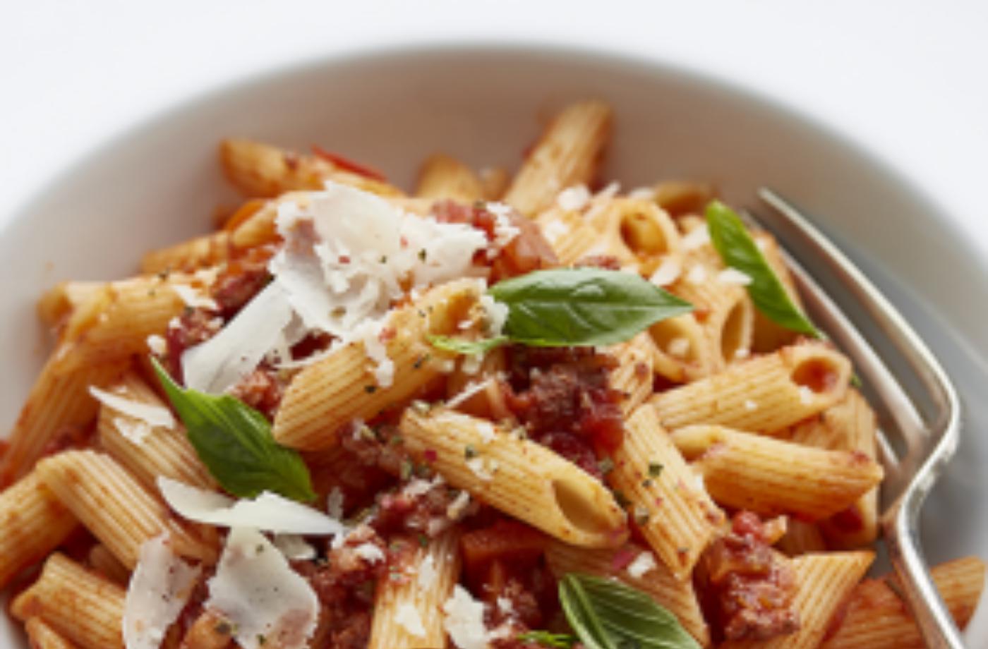 Pikantní penne s pancettou