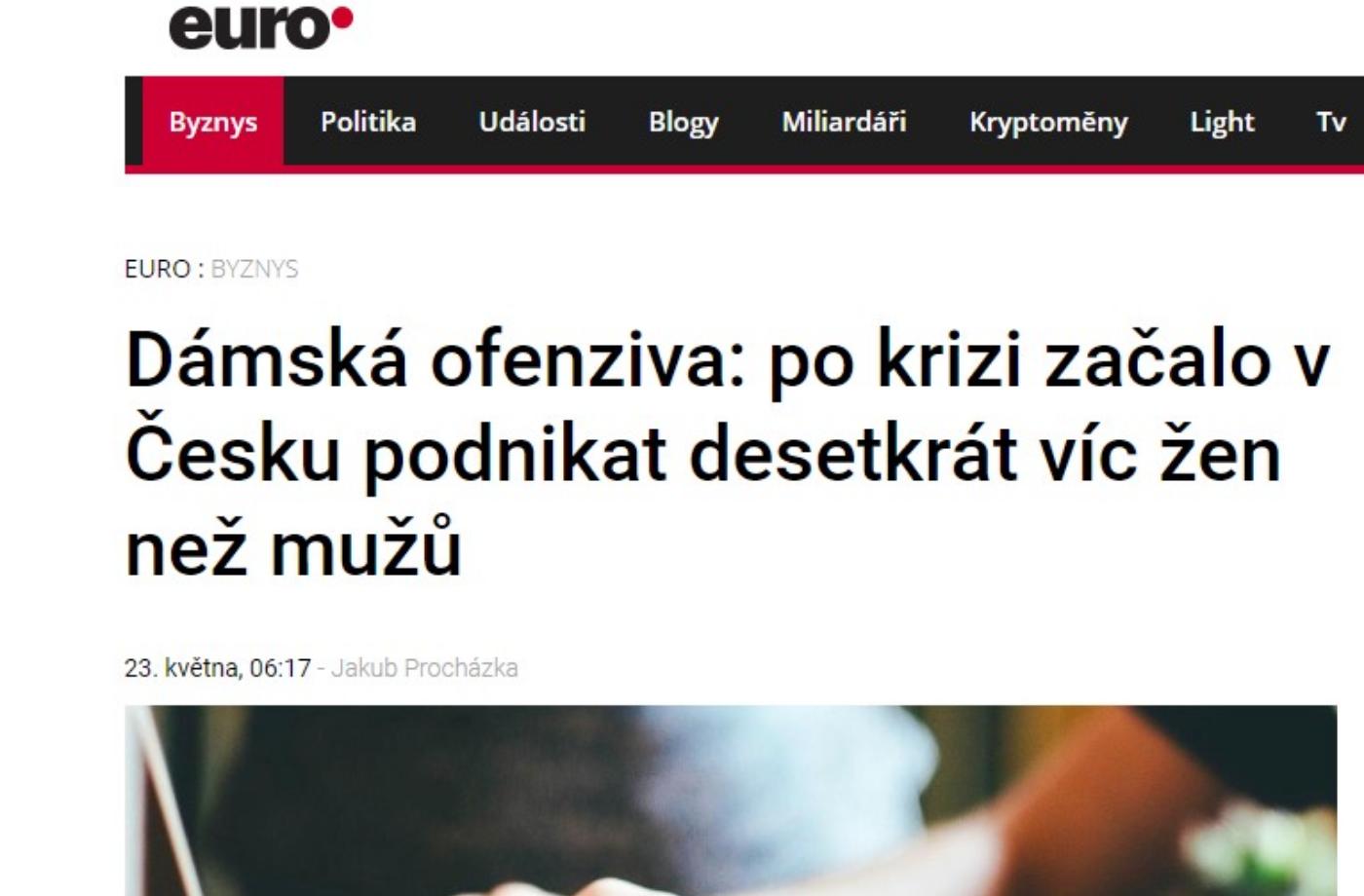 ŽENY s.r.o. v EURO online magazínu: O podnikání žen a o jejich sebevědomí