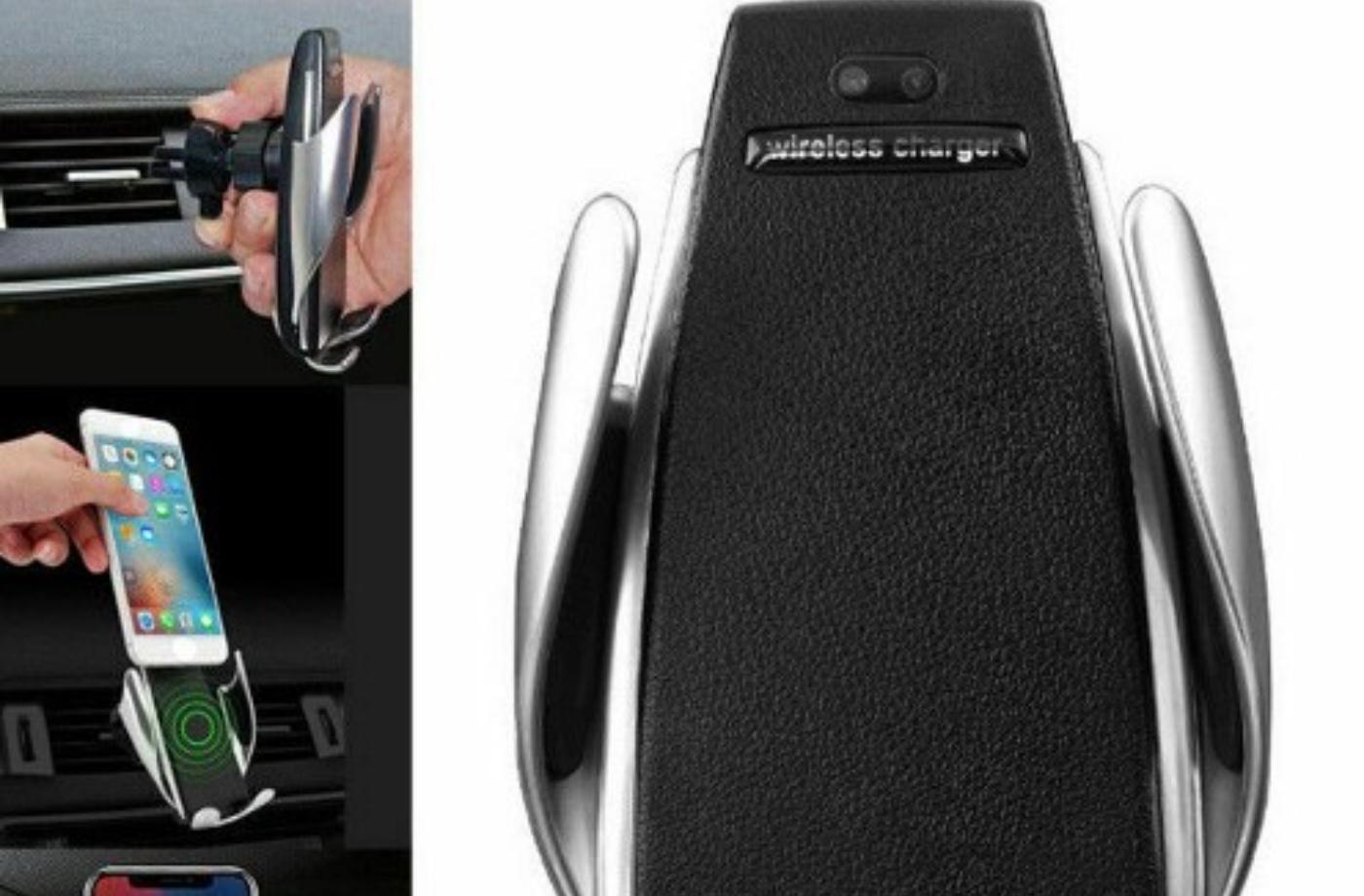Bezdotykový držák na telefon se senzorem a bezdrátovým nabíjením je prima pomocník do auta