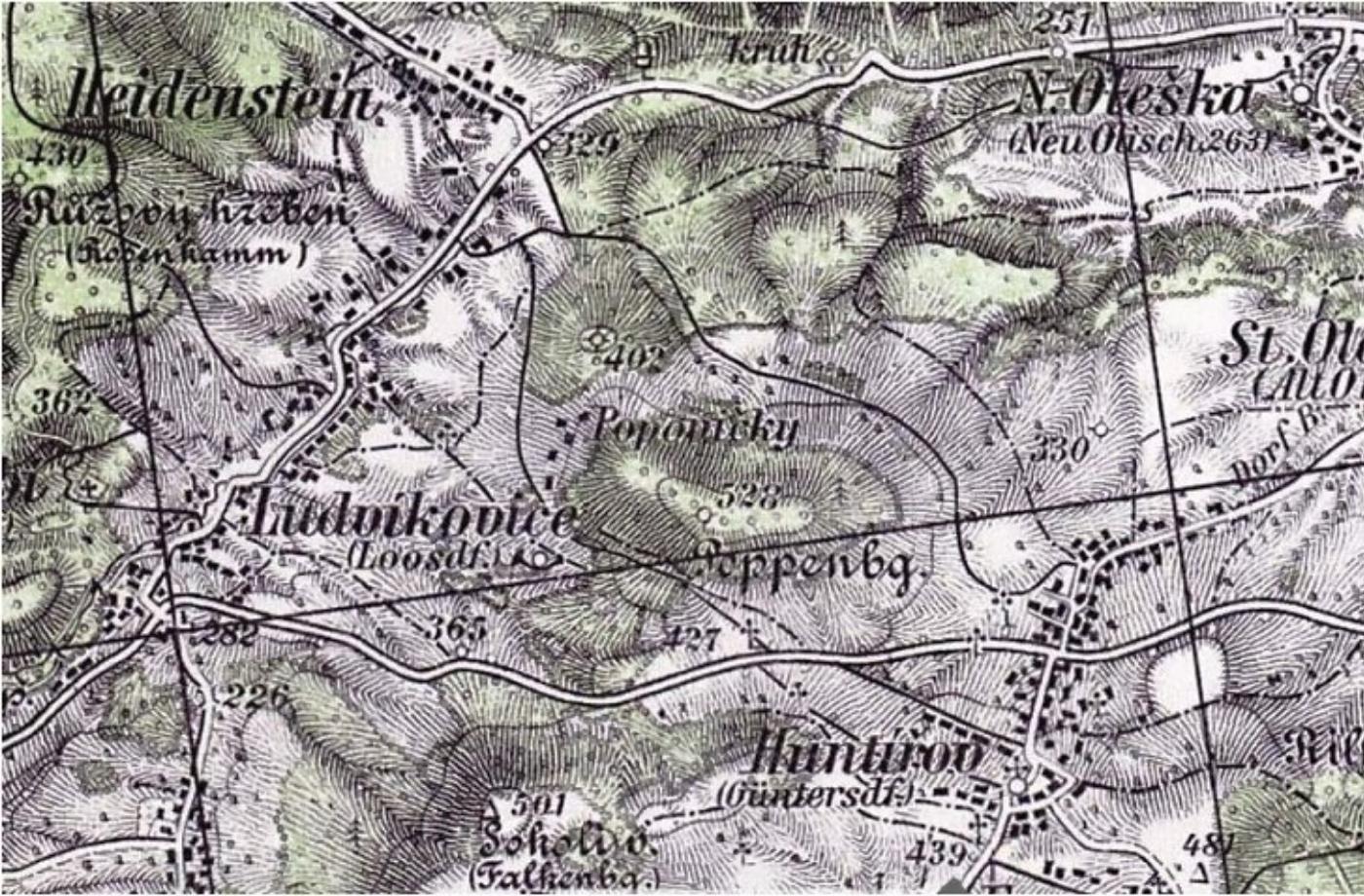 Zaniklé obce v ČR - Popovičky (Huntířov na Děčínsku)