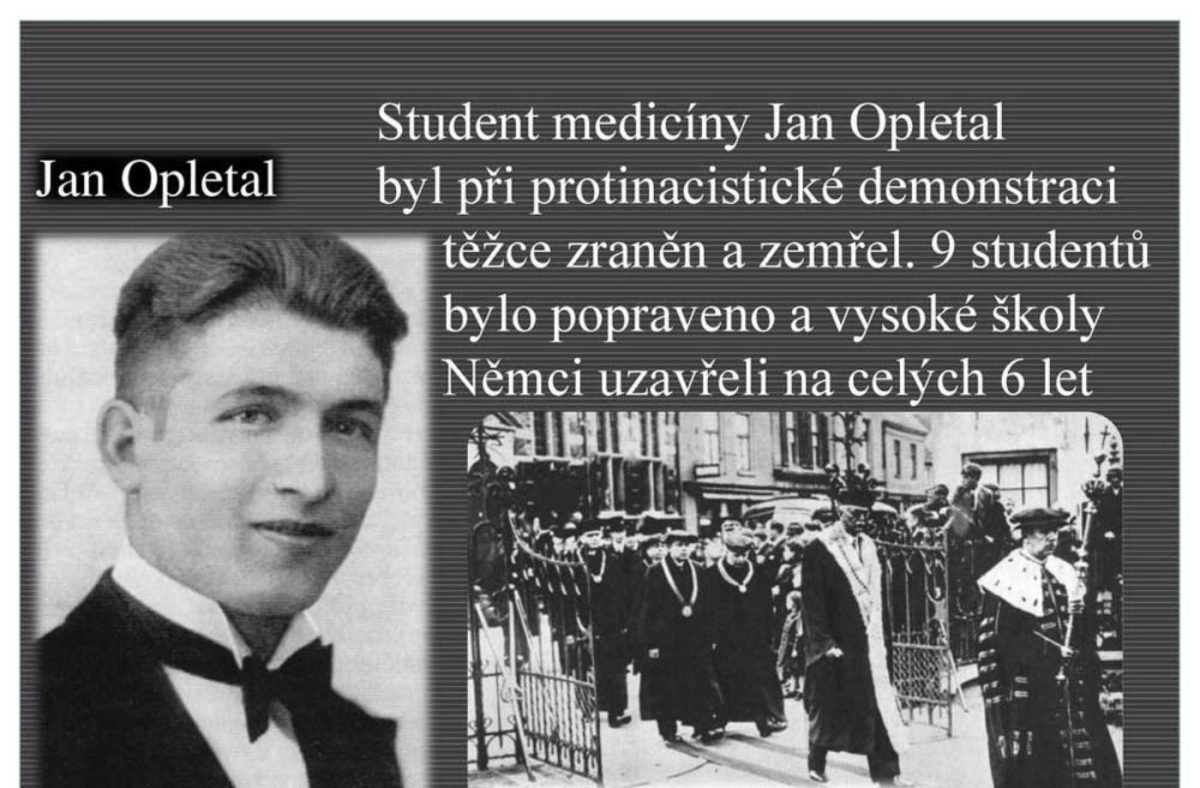 11. listopad - VZPOMÍNÁME - Jan Opletal
