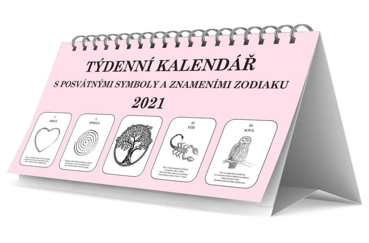 KALENDÁŘ 2021 s posvátnými symboly a znameními zodiaku