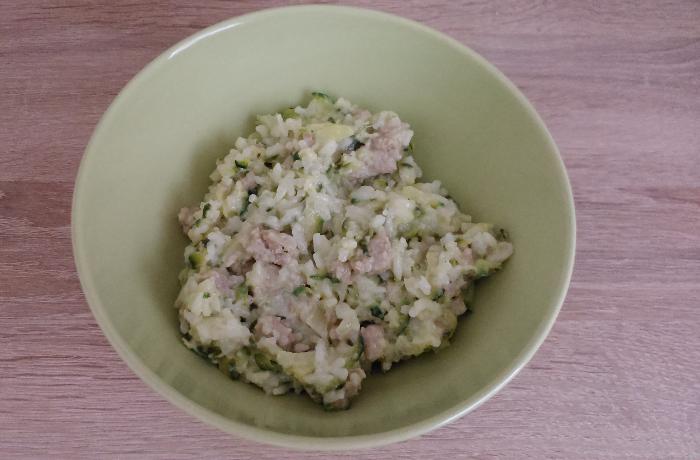 Risotto s cuketou a mletým masem