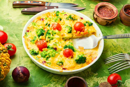 Tasty,Broccoli,Casserole,In,Baking,Dish,On,Table.vegetable,Casserole
