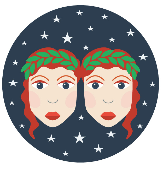 Zodiac,Signs,In,Circles,With,Stars,Simple,Flat,Vector,Illustration