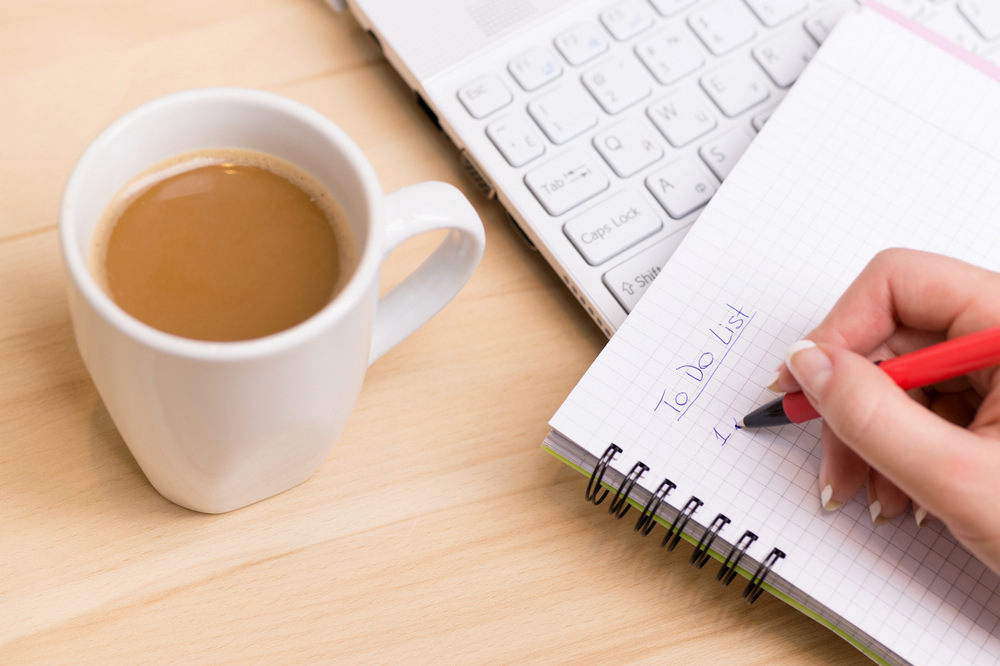 To,Do,List.,Woman,Writing,A,'to,Do,List',At
