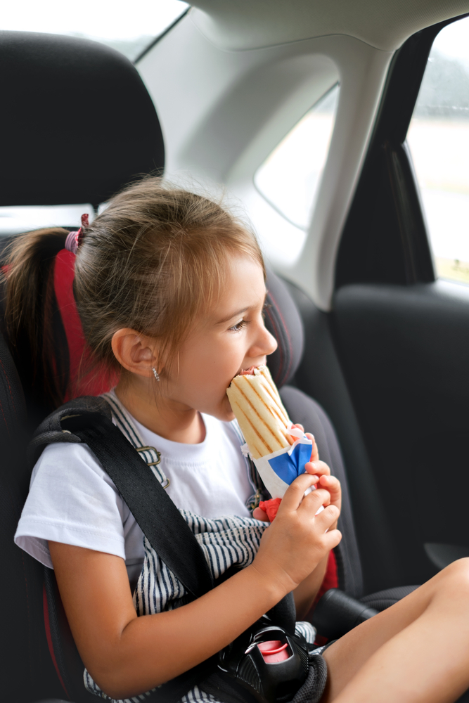 The,Child,Is,Fastened,With,A,Seat,Belt,In,A
