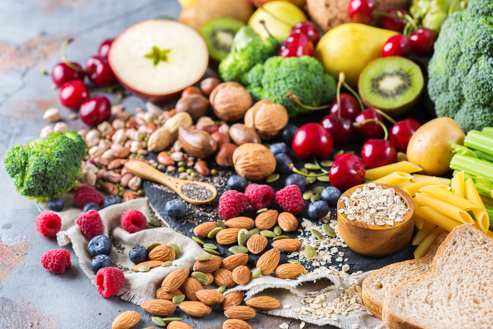 Healthy,Balanced,Dieting,Concept.,Selection,Of,Rich,Fiber,Sources,Vegan