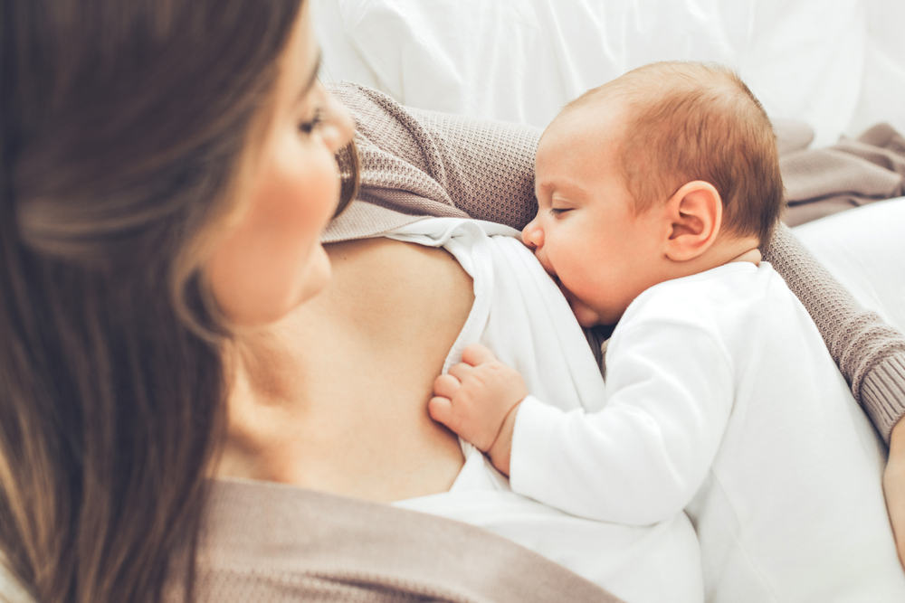 A,Woman,Is,Breastfeeding,A,Baby.,Breastfeeding.