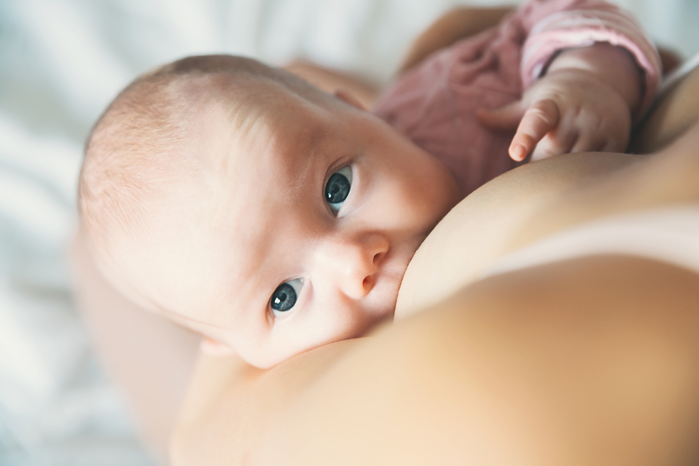 Baby,Eating,Mother's,Milk.,Mother,Breastfeeding,Baby.,Beautiful,Mom,Breast