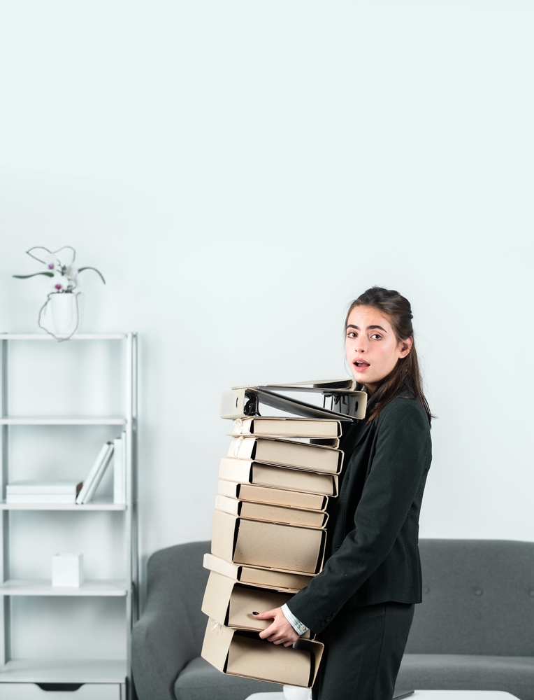Sad,Busy,Secretary,,Stressed,Overworked,Business,Woman,Too,Much,Work,