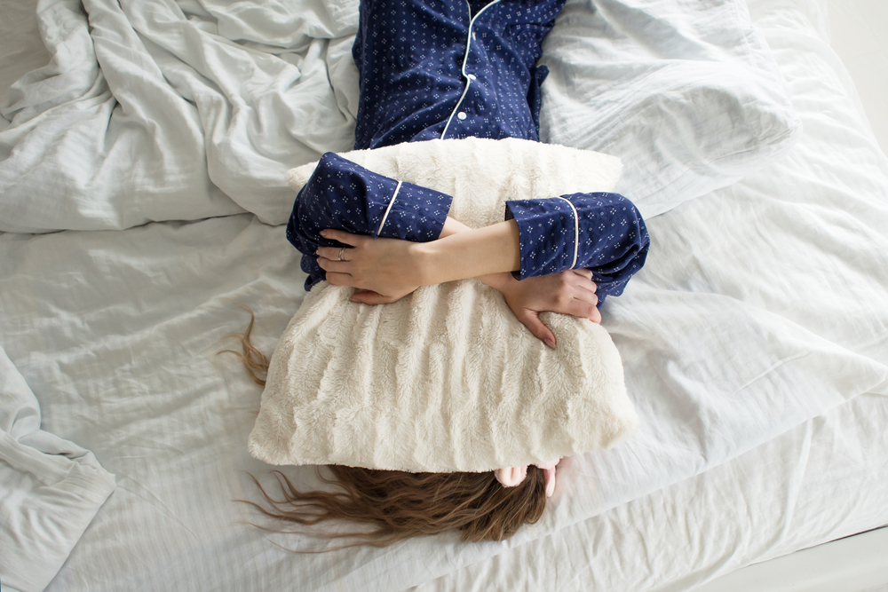 Too,Lazy,To,Get,Out,Of,Bed,,A,Woman,Covers