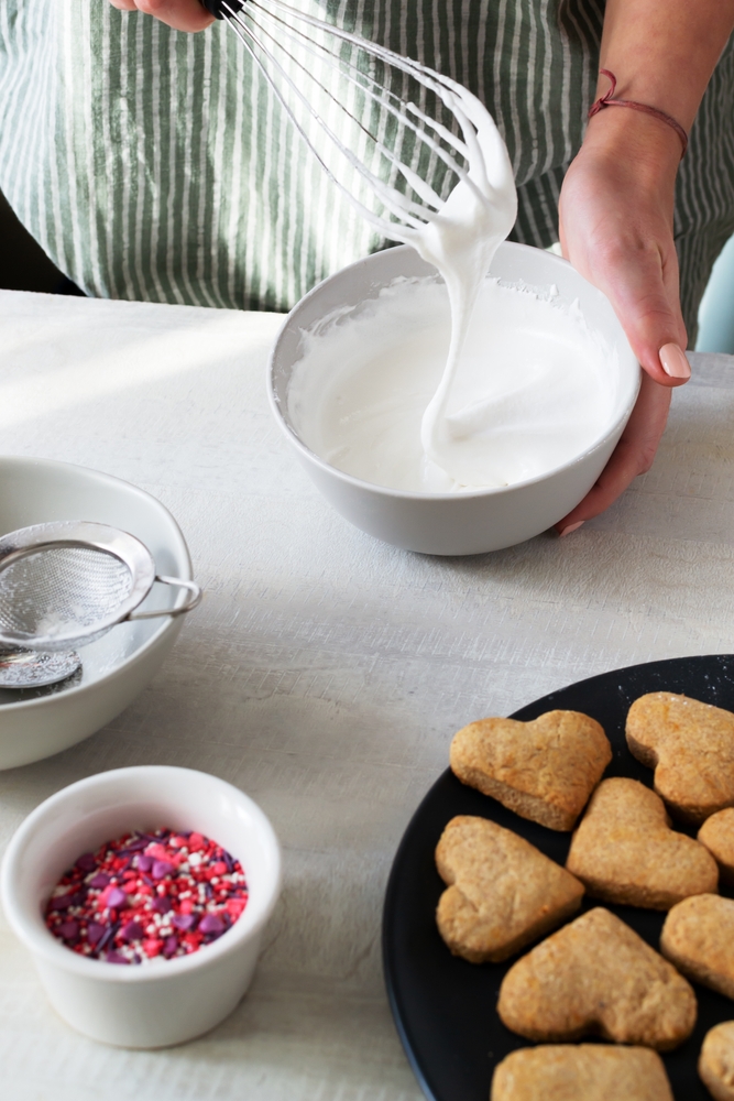 Creation,Of,Icing.,Finished,Cookies,Need,To,Be,Decorated.,The
