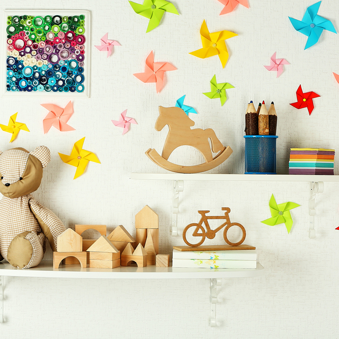 Shelves,With,Toys,In,Child,Room,Close-up