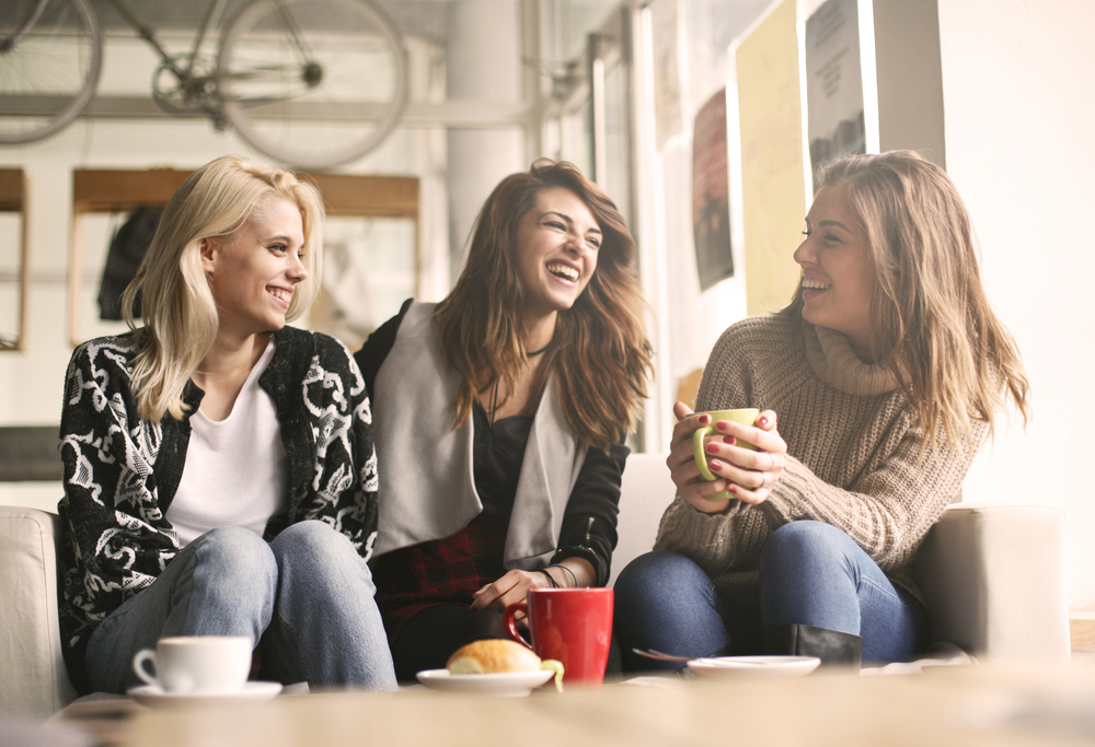 Girls,Having,Fun,At,Home,,Laughing.