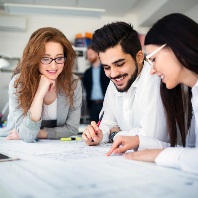 Business,People,Working,Together,On,Project,And,Brainstorming,In,Office