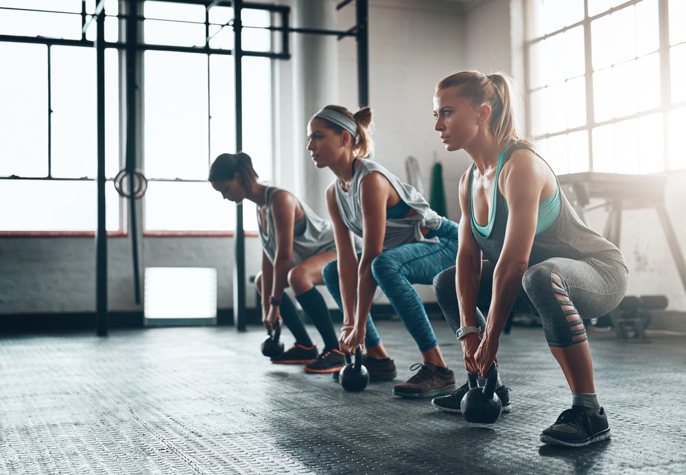 Kettlebell,,Fitness,And,Women,In,A,Gym,,Training,Or,Workout