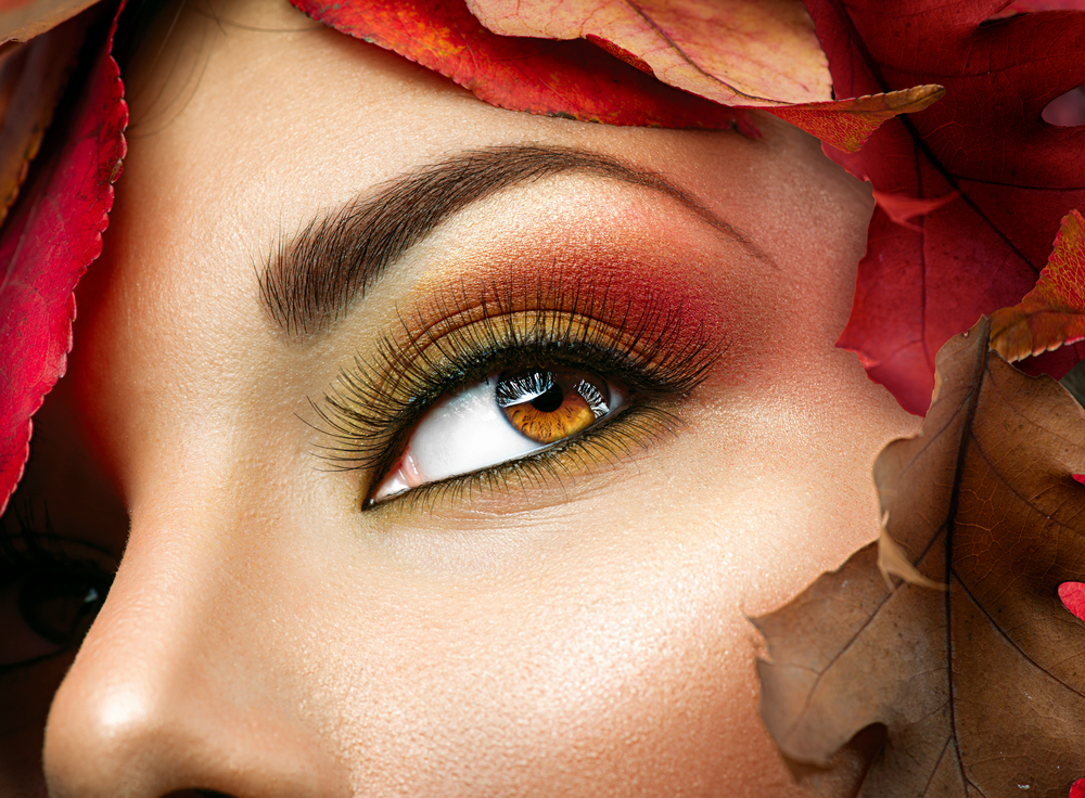 Autumn,Make,Up,For,Brown,Eyes.,Closeup,Fashion,Makeup.,Perfect