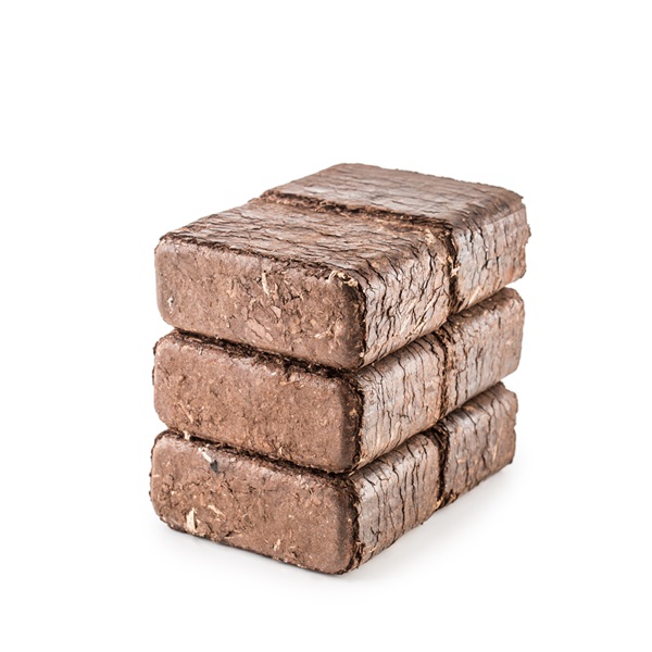 Wooden,Pressed,Briquettes,From,Biomass,On,A,White,Isolated,Background.