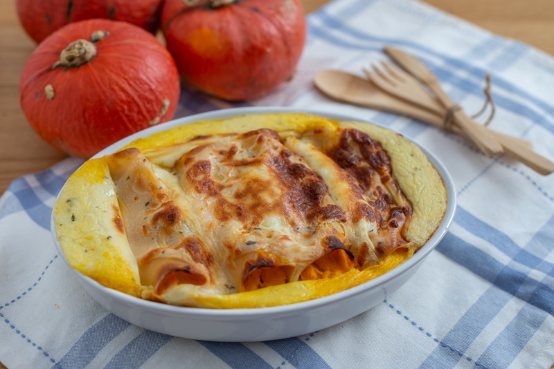 Home,Made,Tasty,Cannelloni,Pumpkin,On,A,Table