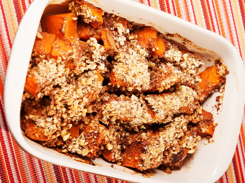 Pumpkin,With,Nuts,Casserole,,Shot,From,Above.