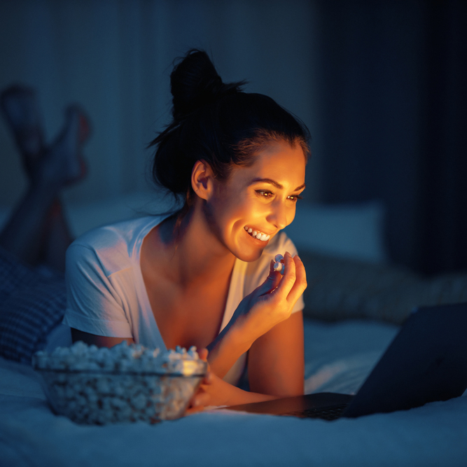 Woman,Working,Online,From,Home.she,Is,Working,On,Laptop,In