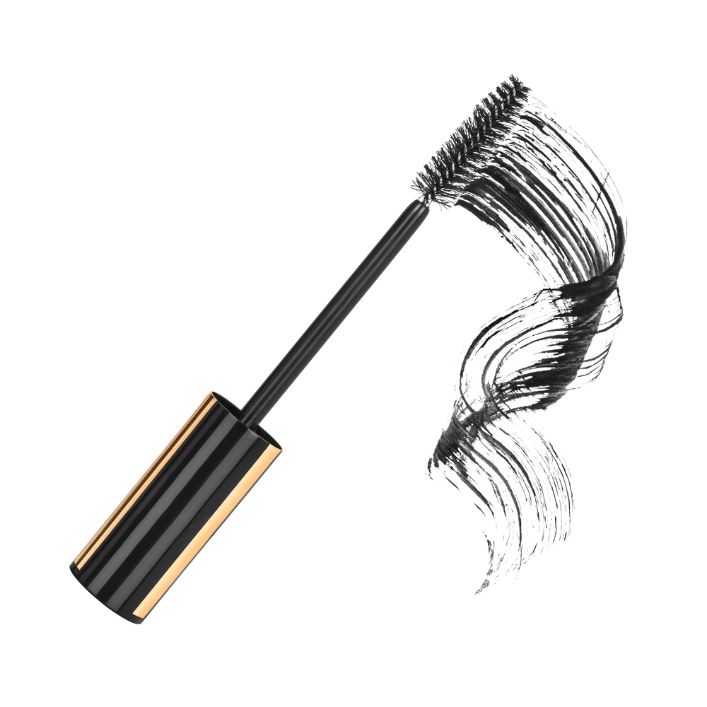 Close,Up,Of,Black,Mascara,On,White,Background