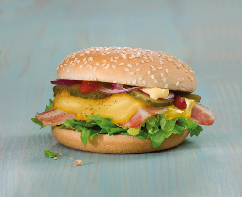 Hamburger s Olomouckými tvarůžky