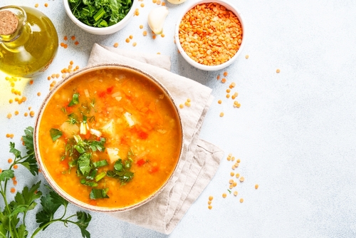 Red,Lentil,Soup,,Traditional,Middle,Eastern,Food.