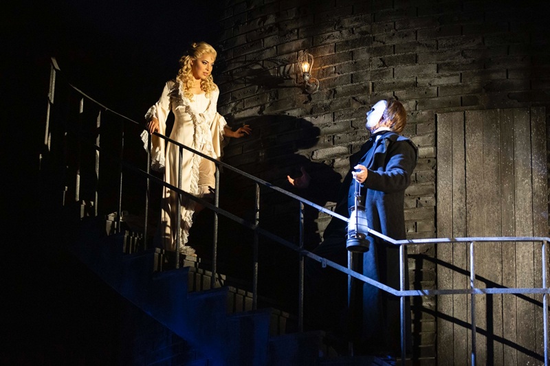 Christine and Phantom (Georgia Wilkinson and Nadim Naaman) Photo Credit Giulia Marangoni