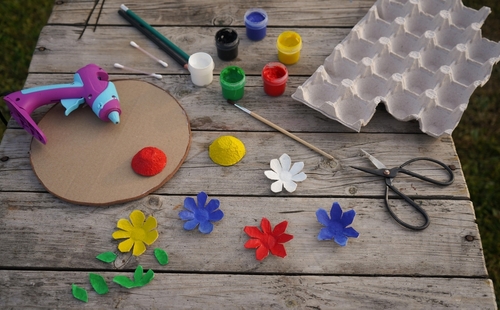 Step,By,Step,Instructin.,Diy,Flowers,And,Lady,Bug,From