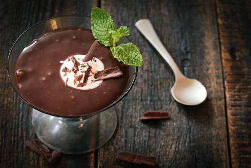 Homemade,Chocolate,Pots,De,Creme,/,Valentines,Day,Desserts,,Selective