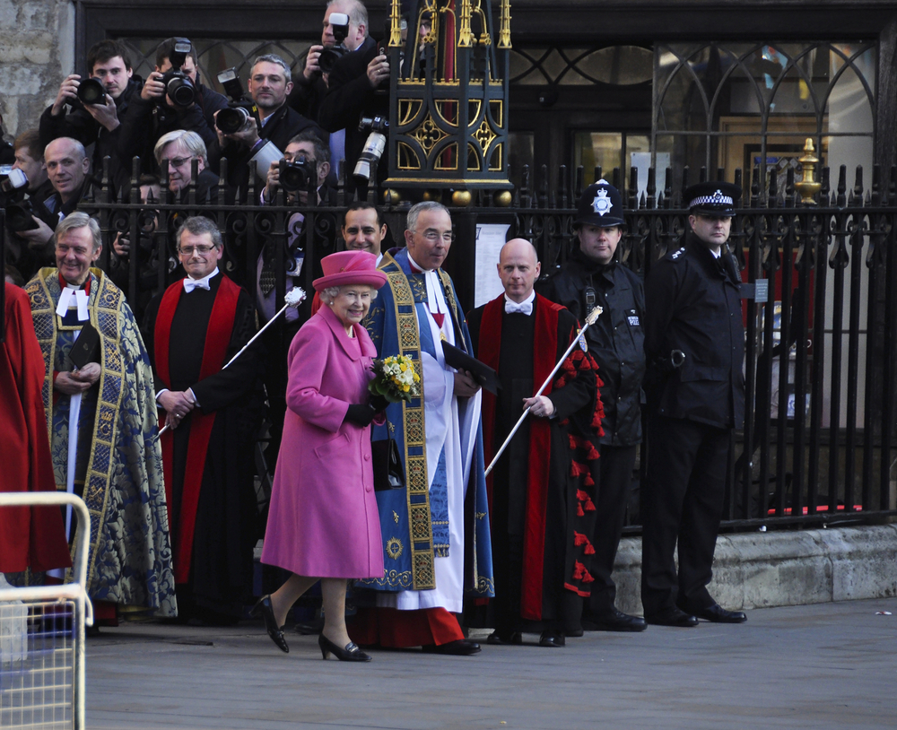 London,-,March,12:,Queen,Elizabeth,Leaves,Westminster,Abbey,After