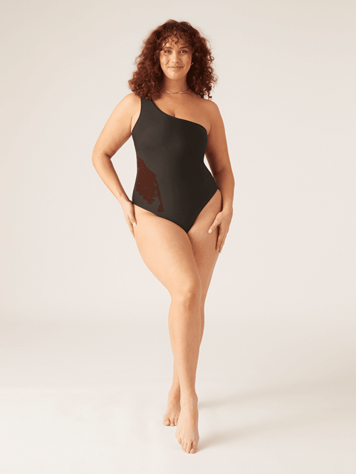 Modibodi One-Shoulder plavky Black